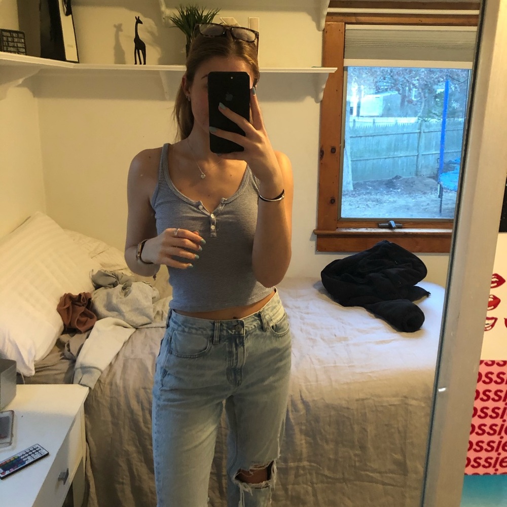 striped crop top